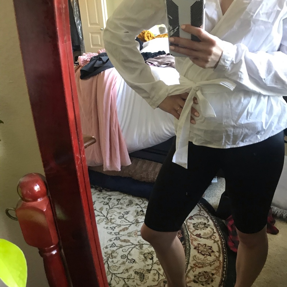 White Wrap Top - Picture 6 of 7